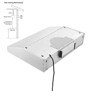 Empava 30" 500 CFM Ultra Slim Ducted Under Cabinet Range Hood, EMPV-30RH13