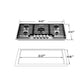 Empava 36" Stainless Steel Built-In Cooktop with 5 Gas Burners, EMPV-36GC36