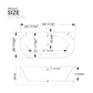 Empava 59" Whirlpool Hydromassage Alcove Bathtub with Faucet, EMPV-59AIS06