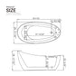 Empava 59" Freestanding Whirlpool Acrylic Bathtub with Faucet,  EMPV-59AIS04