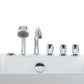 Empava 59" Freestanding Oval Whirlpool Bathtub with Faucet, EMPV-59AIS12