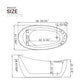 Empava 67" Freestanding Whirlpool Acrylic Bathtub with Faucet, EMPV-67AIS02