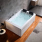 Empava 71" Alcove Whirlpool Bathtub with Faucet, EMPV-71JT667B