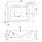 Empava 71" Alcove Whirlpool Bathtub with Faucet, EMPV-71JT667B