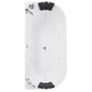 Empava 71" Freestanding Oval Whirlpool Bathtub with Faucet, EMPV-71AIS08