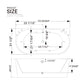 Empava 71" Freestanding Oval Whirlpool Bathtub with Faucet, EMPV-71AIS08