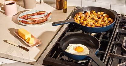 Caraway Enameled Cast Iron Skillet Trio