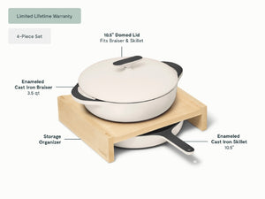 Caraway Cast Iron Skillet & Braiser Duo