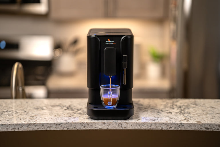 Espressione Concierge Elite Fully Automatic Bean to Cup Espresso Machine in Infinite Black