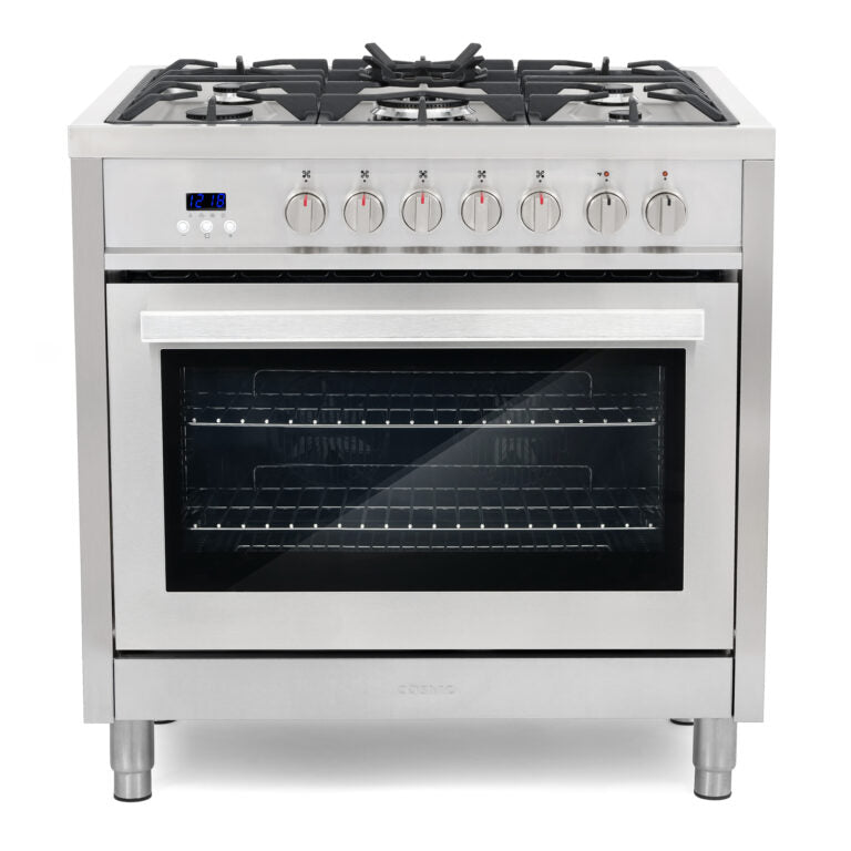 Cosmo Commercial 36" 3.8 cu. ft. Single Oven Dual Fuel Range with Convection Oven in Stainless Steel, F965
