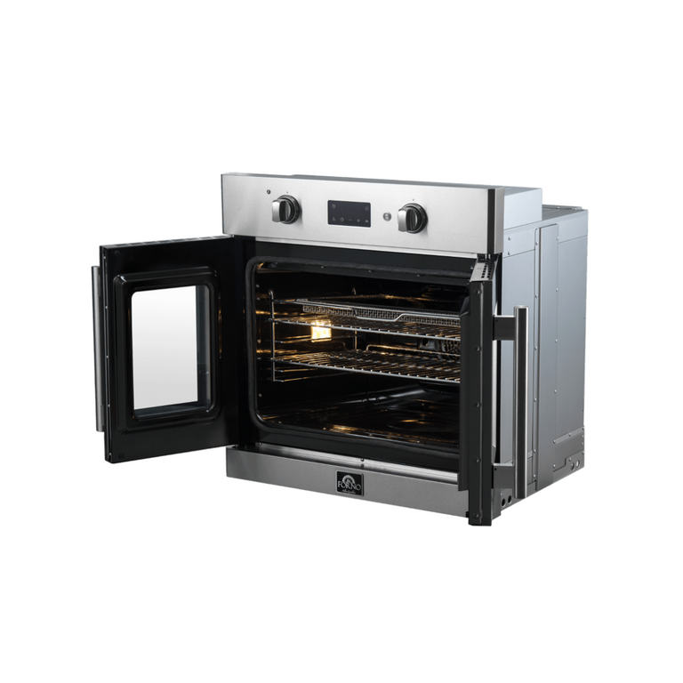 Forno 30" 3.58 Cu. Ft. French Door Electric Wall Oven with Air Fry, Self-Clean and Sous Vide, FBOEL1333-30