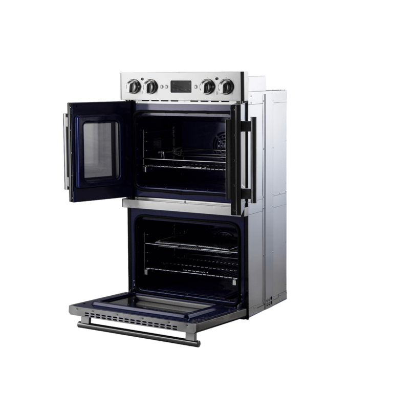 Forno 30" 7.36 Cu. Ft. French Door Double Electric Wall Oven with Telescopic Racks, Air Fry, Self-Clean and Sous Vide, FBOEL1388-30