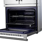 FORNO Gallico 30" 7.36 cu. ft. French Door Double Electric Wall Oven with Telescopic Racks, Air Fry, Self-Clean and Sous Vide, FBOEL1388-30