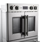 FORNO Gallico 30" 7.36 cu. ft. French Door Double Electric Wall Oven with Telescopic Racks, Air Fry, Self-Clean and Sous Vide, FBOEL1388-30