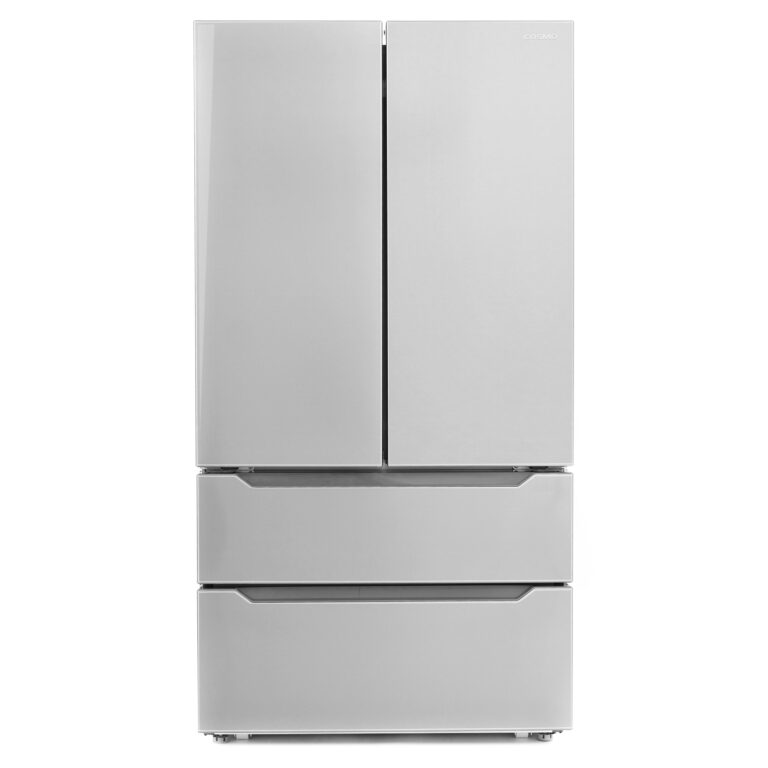 Cosmo Package - 36" Gas Range, Wall Mount Range Hood, Dishwasher, Refrigerator with Ice Maker and Wine Cooler, COS-5PKG-089