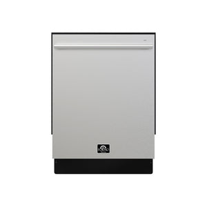 FORNO Espresso Romano 24" Built-In Tall Tub Dishwasher in Stainless Steel with Silver Handles, FDWBI8035-24S