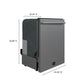 FORNO Romano 24" Built-In Tall Tub Dishwasher in Stainless Steel with Silver Handles, FDWBI8035-24S