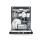 FORNO Espresso Romano 24" Built-In Tall Tub Dishwasher in White with Silver Handles, FDWBI8035-24WHT