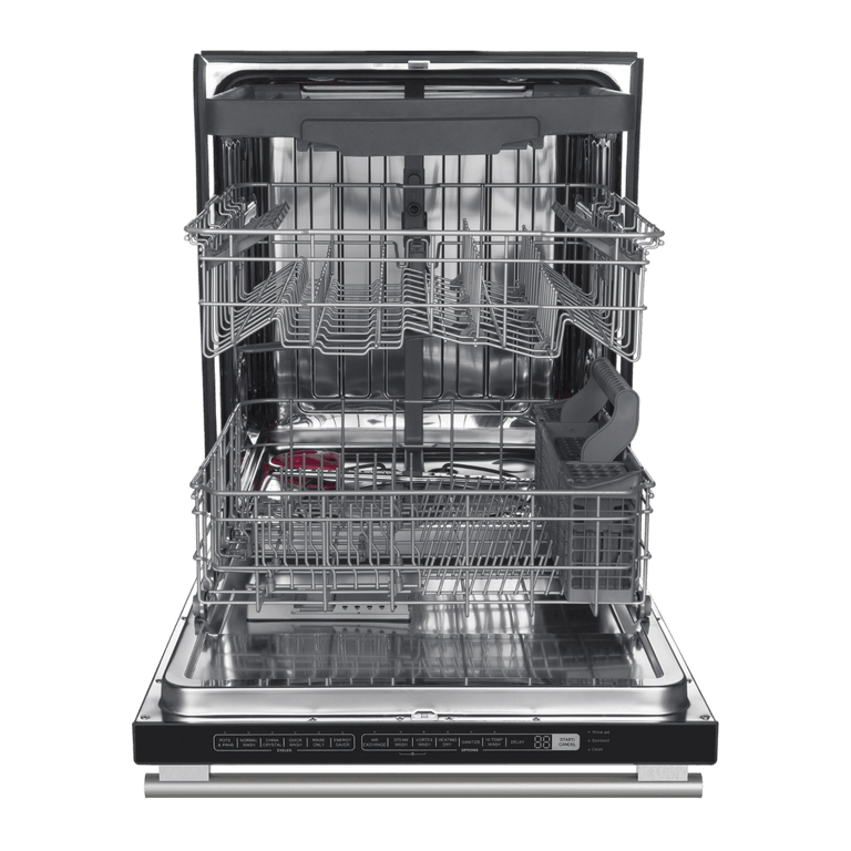 Forno Espresso 24" Built-In Dishwasher in Black with Silver Handles, FDWBI8067-24BLK