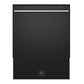 FORNO Espresso Pozzo 24" Built-In Dishwasher in Black with Silver Handles, FDWBI8067-24BLK