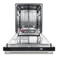FORNO Espresso Pozzo 24" Built-In Dishwasher in White with Silver Handles, FDWBI8067-24WHT