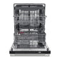 FORNO Espresso Pozzo 24" Built-In Dishwasher in White with Silver Handles, FDWBI8067-24WHT
