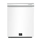 FORNO Espresso Pozzo 24" Built-In Dishwasher in White with Silver Handles, FDWBI8067-24WHT