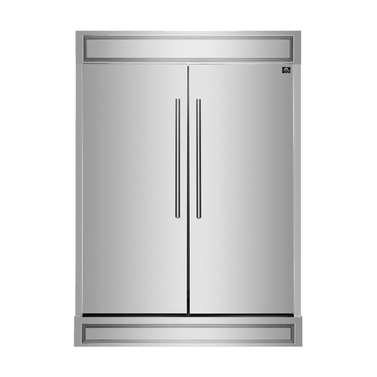 Forno Appliance Package - 48" Gas Range, 60" Refrigerator, Microwave Drawer, Dishwasher, AP-FFSGS6244-48-26