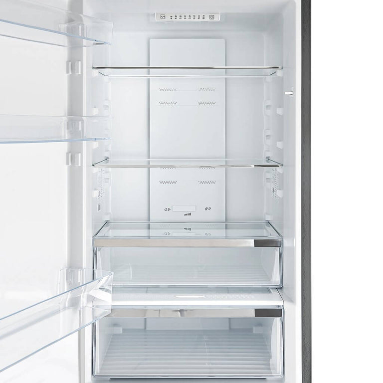 Forno 23.4" 10.8 Cu. Ft. Left Swing Refrigerator with Bottom Freezer in Stainless Steel, FFFFD1778-24LS
