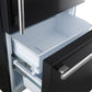 FORNO Espresso Milano 31" 17.2 cu. ft. Right Swing Refrigerator and Bottom Freezer in Black with Silver Handles, FFFFD1785-31BLK