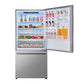 FORNO Espresso Milano 31" 17.2 cu. ft. Right Swing Refrigerator and Bottom Freezer in Stainless Steel with Silver Handles, FFFFD1785-31S