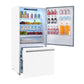FORNO Espresso Milano 31" 17.2 cu. ft. Right Swing Refrigerator and Bottom Freezer in White with Silver Handles, FFFFD1785-31WHT