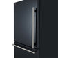 FORNO Espresso Milano 31" 17.2 cu. ft. Left Swing Refrigerator and Bottom Freezer with Ice Maker in Black and Silver Handles, FFFFD1786-31BLK
