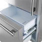 FORNO Espresso Milano 31" 17.2 cu. ft. Left Swing Refrigerator and Bottom Freezer with Ice Maker in Stainless Steel and Silver Handles, FFFFD1786-31S