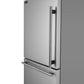 FORNO Espresso Milano 31" 17.2 cu. ft. Left Swing Refrigerator and Bottom Freezer with Ice Maker in Stainless Steel and Silver Handles, FFFFD1786-31S