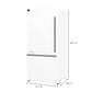 FORNO Espresso Milano 31" 17.2 cu. ft. Left Swing Refrigerator and Bottom Freezer with Ice Maker in White and Silver Handles, FFFFD1786-31WHT