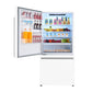 FORNO Espresso Milano 31" 17.2 cu. ft. Left Swing Refrigerator and Bottom Freezer with Ice Maker in White and Silver Handles, FFFFD1786-31WHT