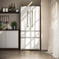 FORNO Espresso Luigi 33" 18 cu. ft. French Door Refrigerator in White with Antique Brass Handles, FFFFD1791-33WHT