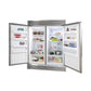FORNO Rizzuto 60" 27.6 cu. ft. Refrigerator & Freezer in Stainless Steel with Grill Trim Kit, FFFFD1933-60S