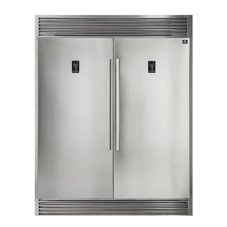Forno Appliance Package - 48" Gas Range, Range Hood, 60" Refrigerator, Dishwasher, Microwave Drawer, Wine Cooler, AP-FFSGS6244-48-22