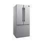 FORNO Gallipoli 30" 17.5 cu. ft. French Door Built-In Refrigerator in Stainless Steel with Ice Maker, FFFFD1974-31SB