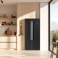 FORNO Espresso Salerno 33" 15.6 cu. ft. Refrigerator in Black with Silver Handles, FFRBI1805-33BLK