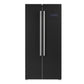 FORNO Espresso Salerno 33" 15.6 cu. ft. Refrigerator in Black with Silver Handles, FFRBI1805-33BLK