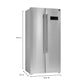 FORNO Salerno 33" 15.6 cu. ft. Side-by-Side Built-In Refrigerator in Stainless Steel, FFRBI1805-33SB
