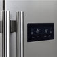 FORNO Salerno 37" 15.6 cu. ft. Side-by-Side Built-In Refrigerator in Stainless Steel and Grill Trim Kit, FFRBI1805-37SG