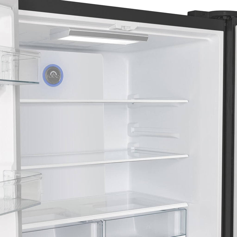 Forno Espresso 36" 19.2 cu. ft. Refrigerator in Black with Silver Handles, FFRBI1820-36BLK