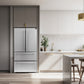 FORNO Moena 36" 19.2 cu. ft. French Door Built-In Refrigerator in Stainless Steel with Ice Maker, FFRBI1820-36SB