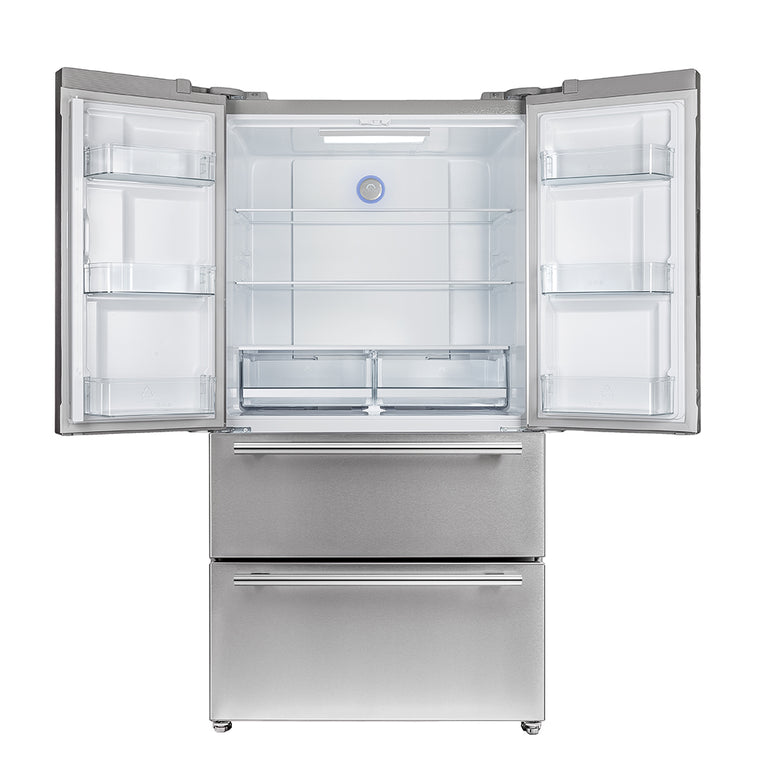 Forno Appliance Package - 30" Gas Range with Airfryer, Range Hood, 36" Refrigerator, AP-FFSGS6276-30-10
