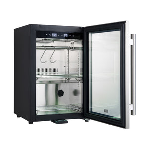 FORNO Asciutto 17" 1.84 cu.ft. Dry Aging Cabinet with LED Lighting and Adjustable Shelves in Stainless Steel, FFSDA6864-17