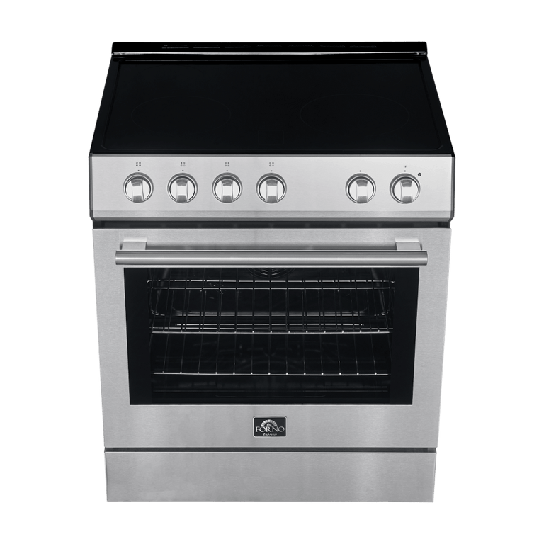 Forno Espresso 30" Electric Range in Stainless Steel with Silver Handles, FFSEL6012-30